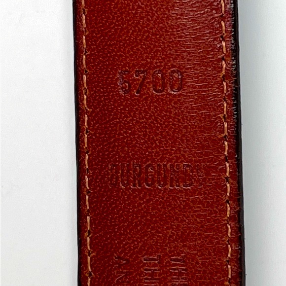 Coach 5700 Belt Burgundy Burnished Cowhide Solid Brass Buckle 38” 95cm - Picture 9 of 16